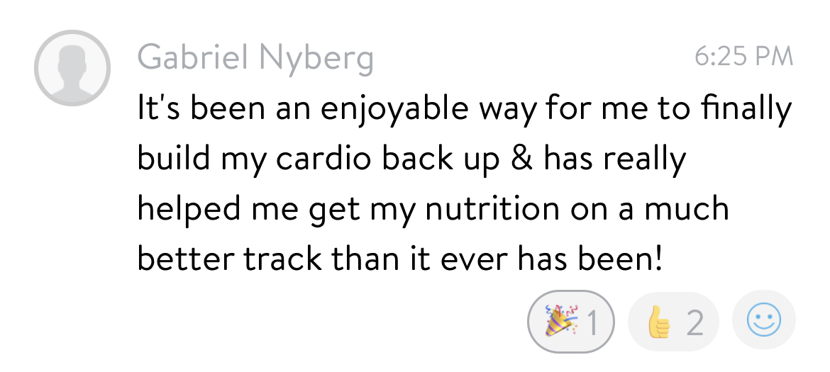 Client testimonial