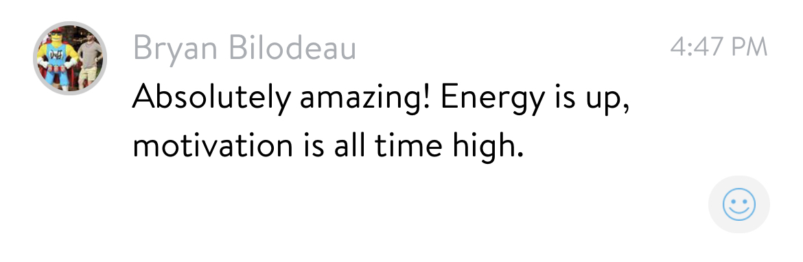 Client testimonial
