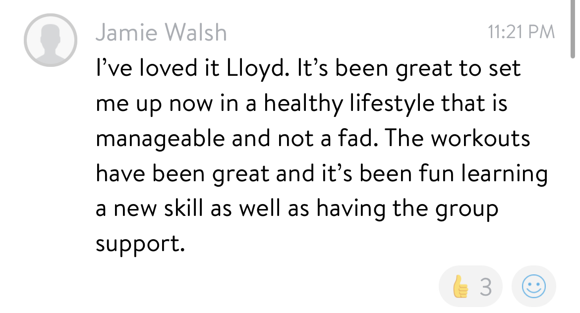 Client testimonial